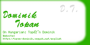 dominik topan business card